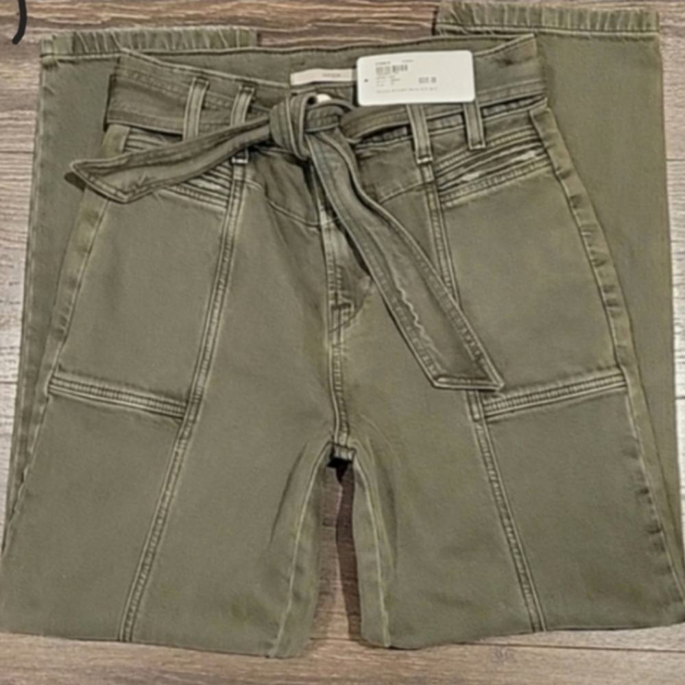 NWT! HUDSON HIGH RISE ORGANIC COTTON UTILITY STRAIGHT ANKLE JEANS / PANTS, 4